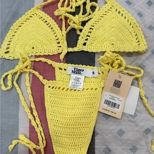 Tiger Mist Sunny Crochet Swimwear Lemon